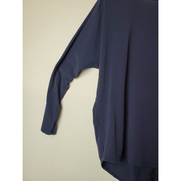 Lululemon 6 Love Scoop Neck Top Long Sleeve Blue Pima Cotton Dolman Womens - Picture 6 of 11